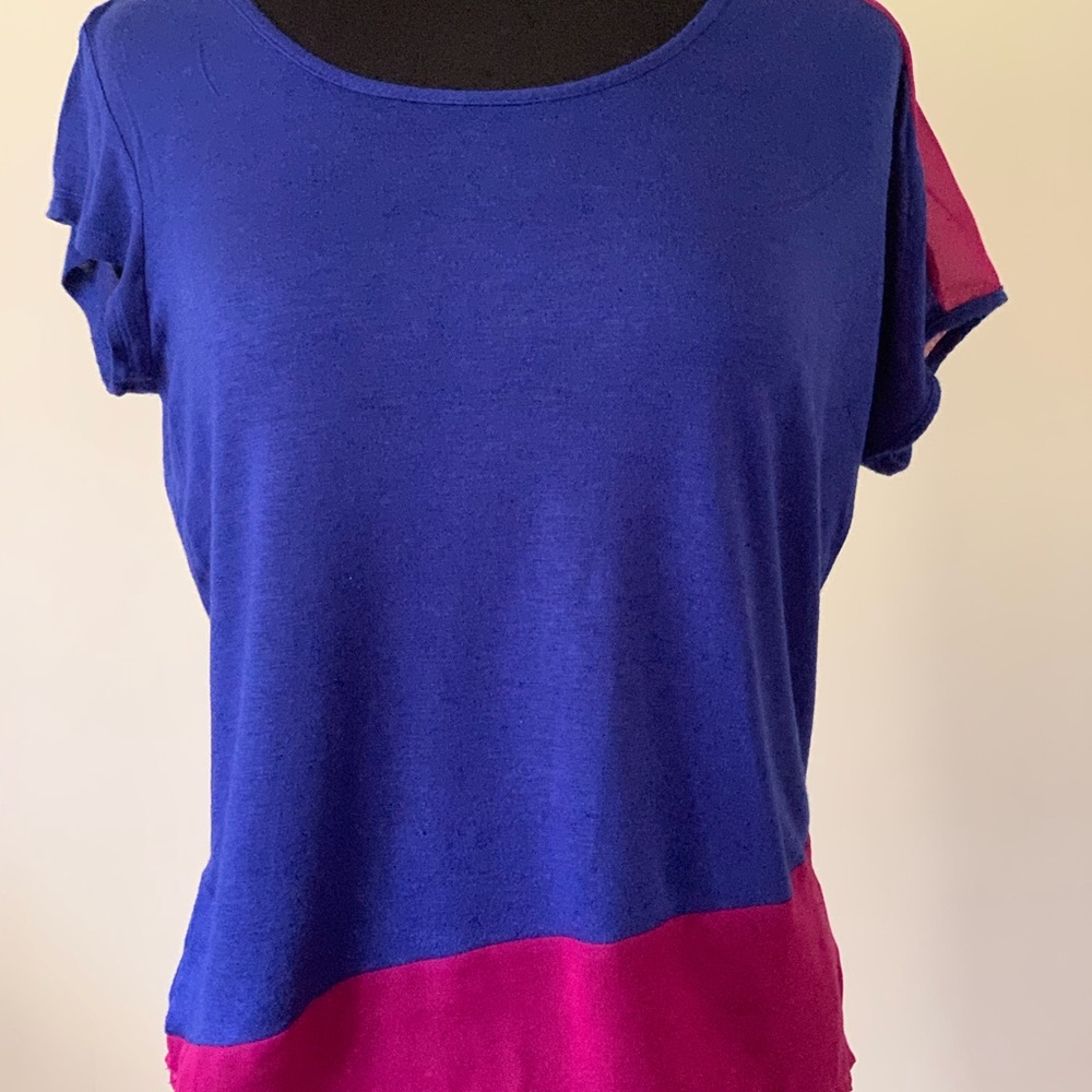 Nordstrom Asymmetrical Color Block Women’s Tshirt Size S